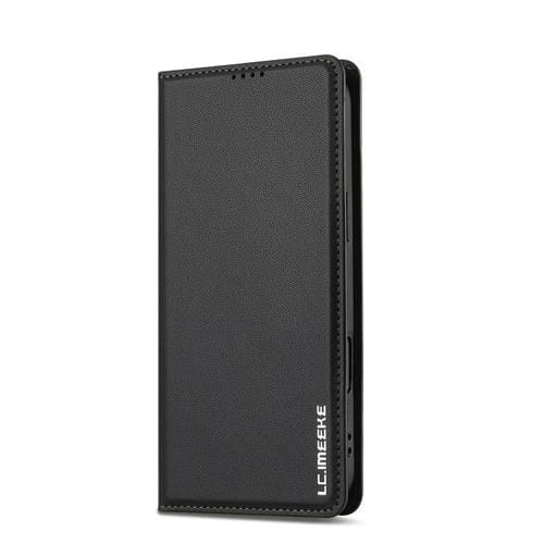 Funda de PU con textura fina esmerilada para iPhone 17 LC.IMEEKE L1 Series (negra)