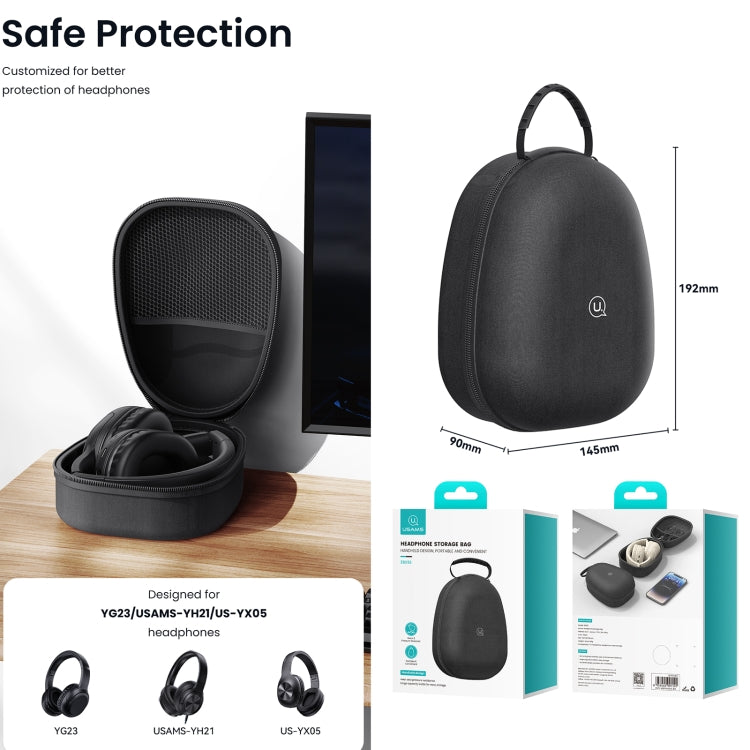 Bolsa de Almacenamiento Usams Zb292 para Auriculares Gran Capacidad (Negra)