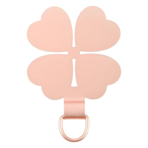 Junta de Fijación de Cordón de Teléfono Móvil Metal Cuatro Hojas (Oro Rosa)