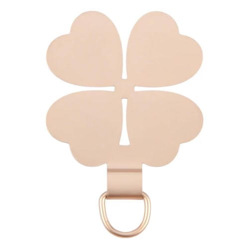 Junta de Fijación de Cordón de Teléfono Móvil Metal Cuatro Hojas (Dorado)