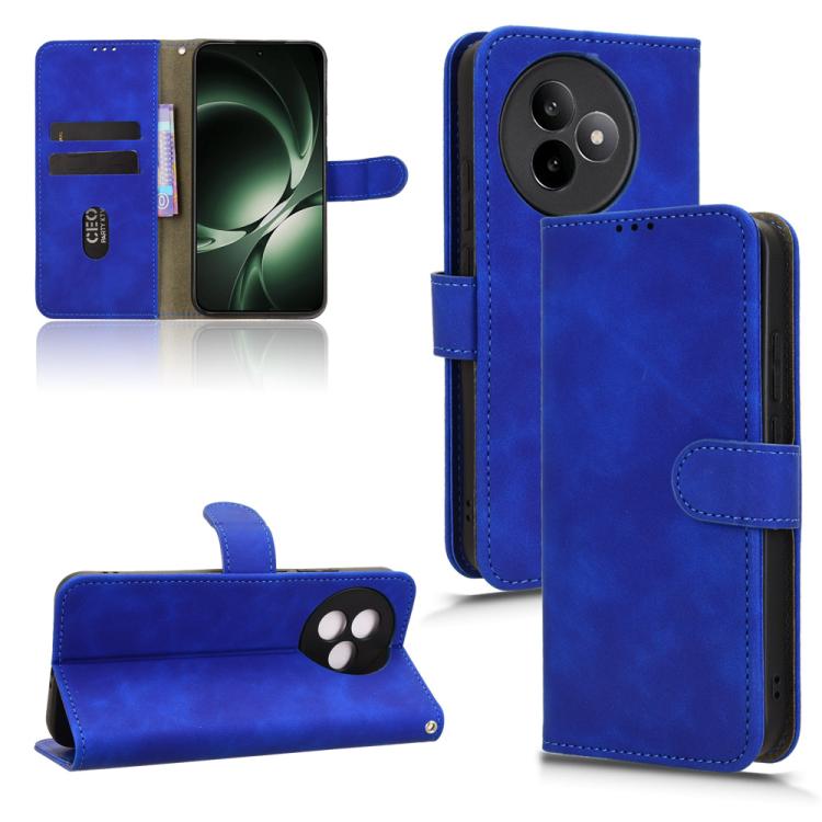 Funda de cuero con tapa magnética y tacto ultrafino para Redmi K80 (azul)