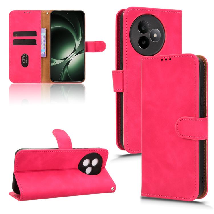 Funda de cuero con tapa magnética y tacto ultrafino para Redmi K80 (rosa)