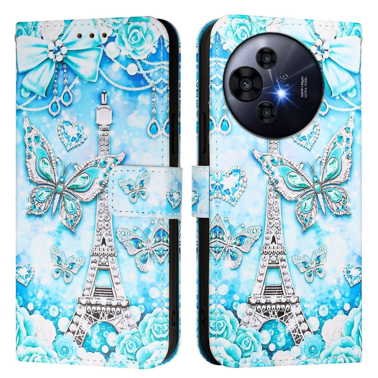 Funda de Cuero Nxtpaper para Teléfono TCL 50 Pro con Patrón Mariposa en Forma de Torre (Color)