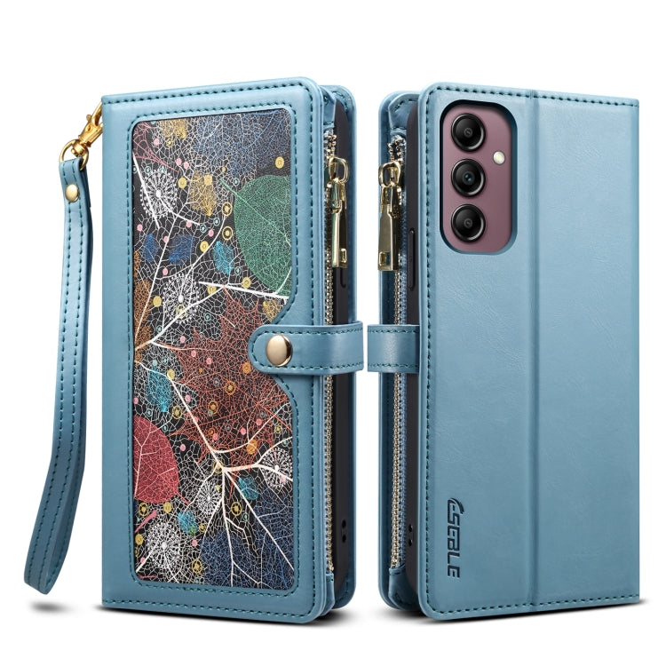 Estuche de Cuero Rfid Eseble Serie Star para Samsung Galaxy A36 (Azul)