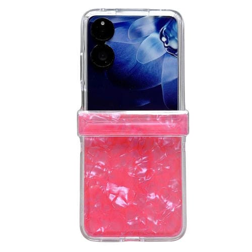 Funda de tres piezas con textura perlada para Xiaomi Mix Flip 2 (roja)