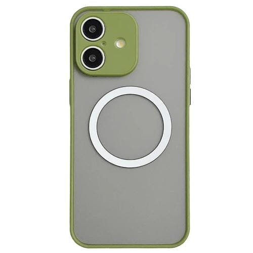 Funda MagSafe con diseño de ojo de halcón para iPhone 17 (verde militar)