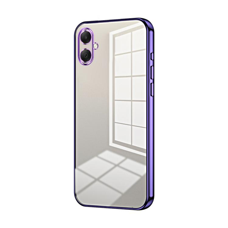Funda transparente con orificios finos para Samsung Galaxy A07 (morada)