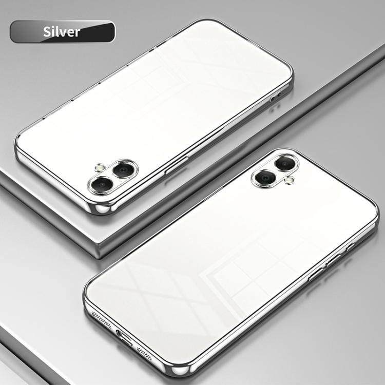 Funda transparente con orificios finos para Samsung Galaxy A07 (plateada)