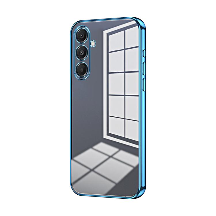 Funda transparente con orificios finos para Samsung Galaxy A17 (azul)