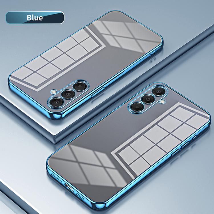 Funda transparente con orificios finos para Samsung Galaxy A17 (azul)