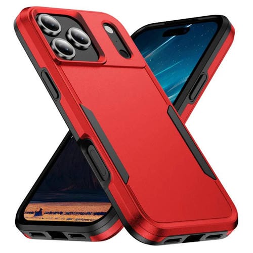 Funda Pioneer Armor de PC y TPU resistente para iPhone 17 Pro (roja y negra)