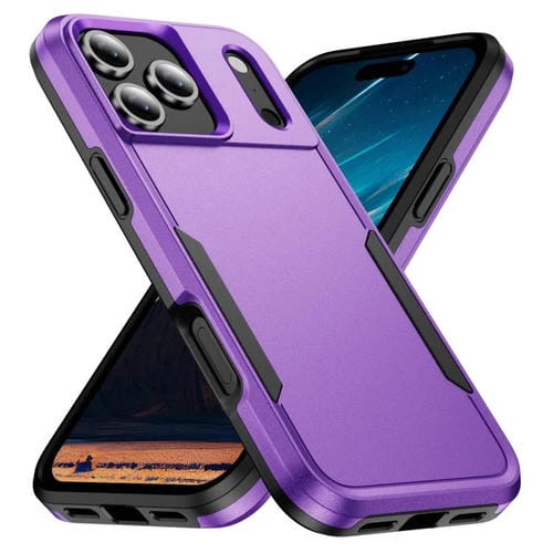 Funda Pioneer Armor de PC y TPU resistente para iPhone 17 Pro (morado y negro)