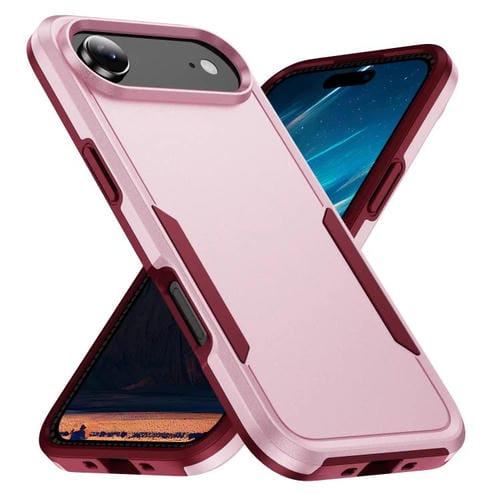 Funda Pioneer Armor de PC y TPU resistente para iPhone 17 Air (rosa y rojo rosa)