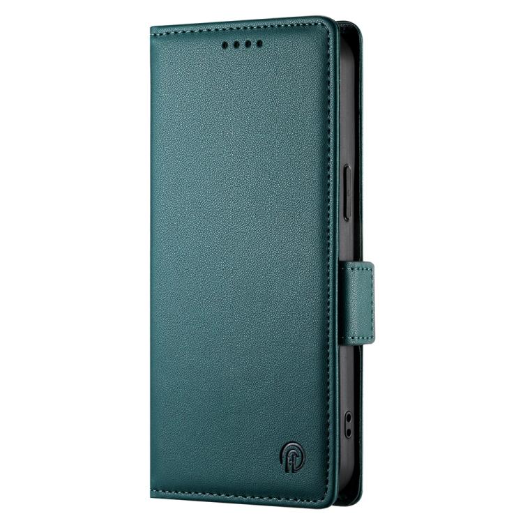 Funda de cuero esmerilado con hebilla lateral magnética para Redmi K80/K80 Pro (verde oscuro)