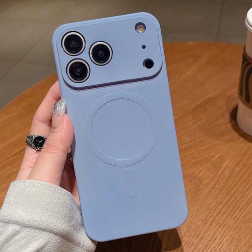 For iPhone 17 Pro Solid Color Liquid Silicone MagSafe Magnetic Phone Case(Lilac Purple)