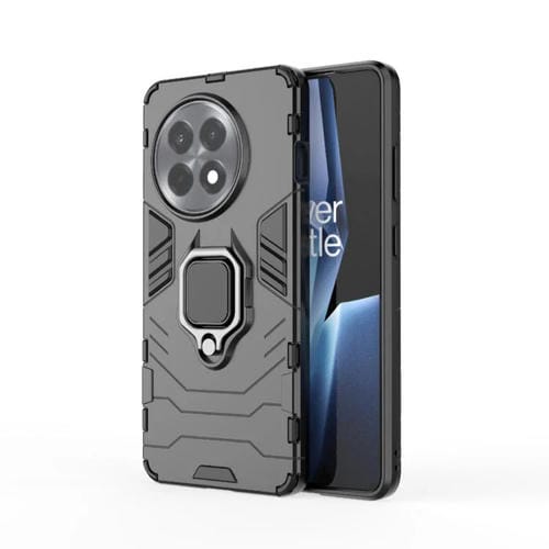 Funda de Teléfono OnePlus Ace 5 5G/13R con Soporte de Anillo Magnético PC + TPU (Negro)