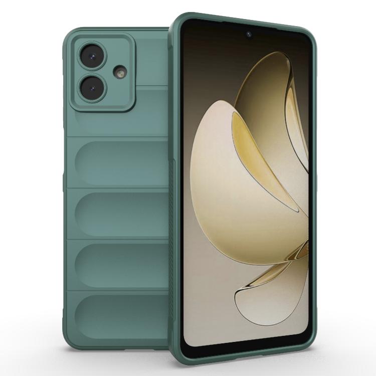 Funda de TPU + franela Magic Shield para Samsung Galaxy A07 4G (verde oscuro)