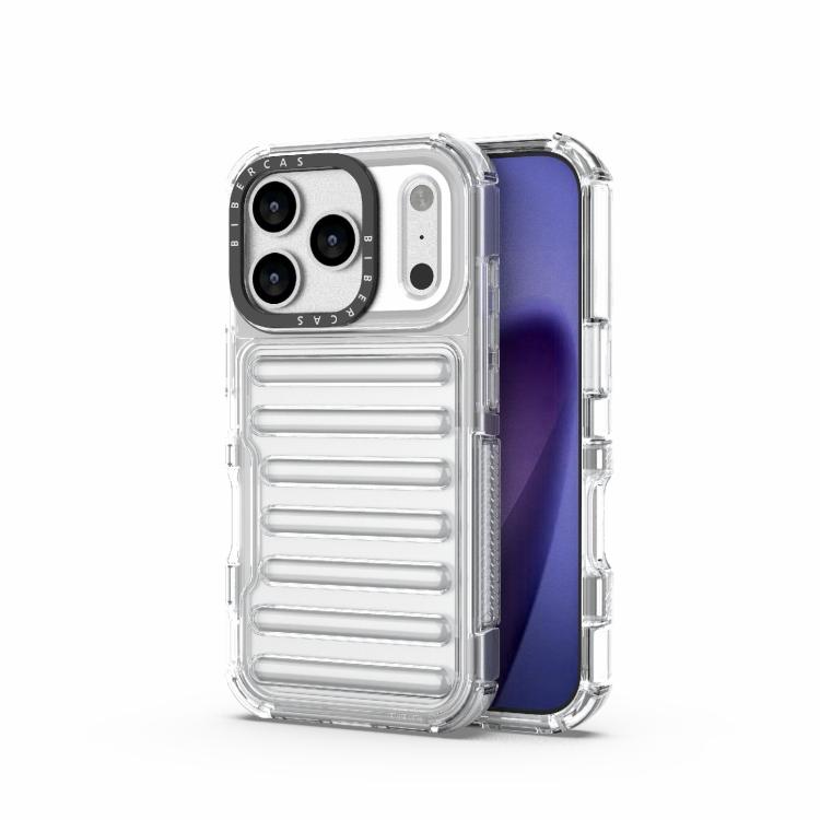 Funda híbrida de TPU y PC con airbag de alta transparencia para iPhone 17 Pro (transparente)