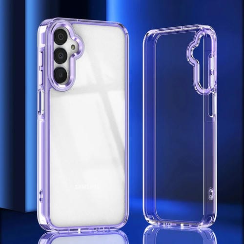 Funda de Acrílico para Samsung Galaxy A25 5G Protección Transparente Brillante (Morado)