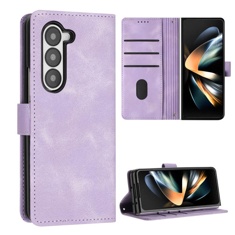 Funda de cuero triangular Dream Triangle con cordón para Samsung Galaxy Z Fold7 (morado)