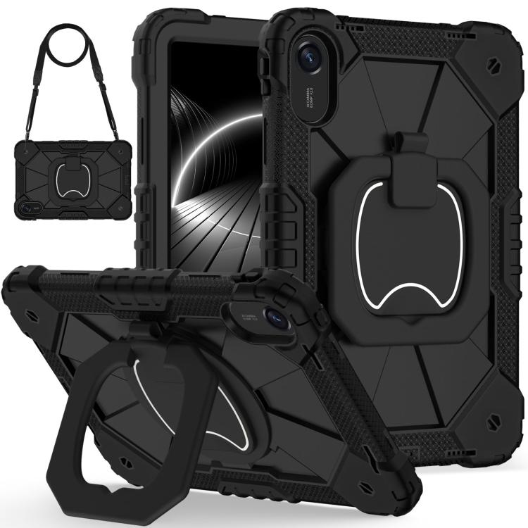 Funda híbrida de silicona con diseño de robot para Xiaomi Redmi Pad 2 11 2025 (negro)