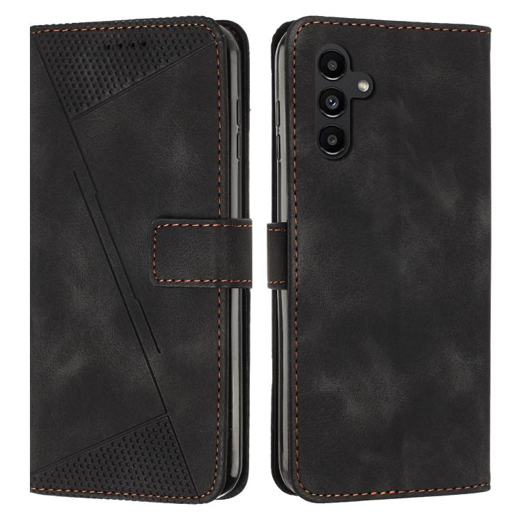 Funda de cuero triangular Dream Triangle con cordón para Samsung Galaxy A17/A26 5G (negra)