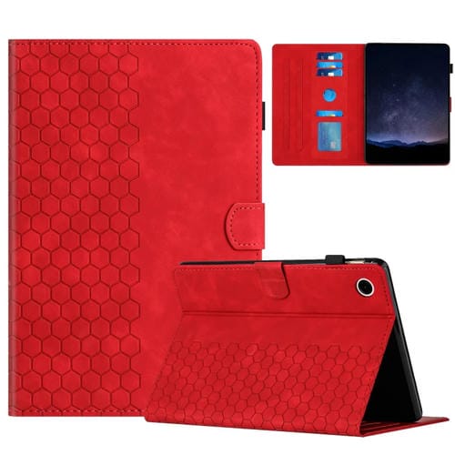 Funda para Tablet Samsung Galaxy Tab A8 10.5 2021 X205 Relieve Panal de Abeja (Roja)
