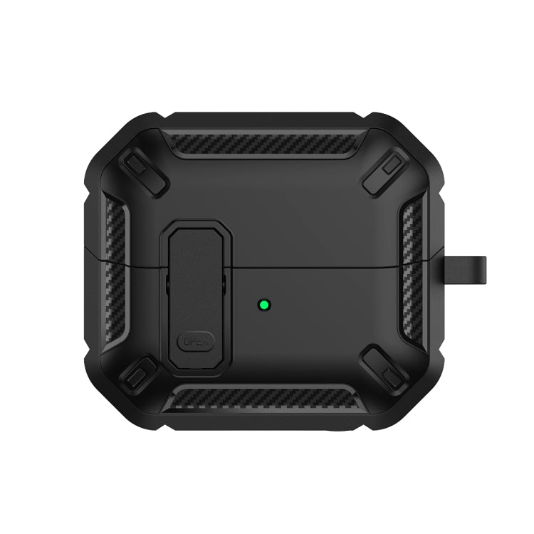 Funda Protectora para Auriculares Samsung Galaxy Buds 3/3 Pro con Interruptor y Gancho (Negro)