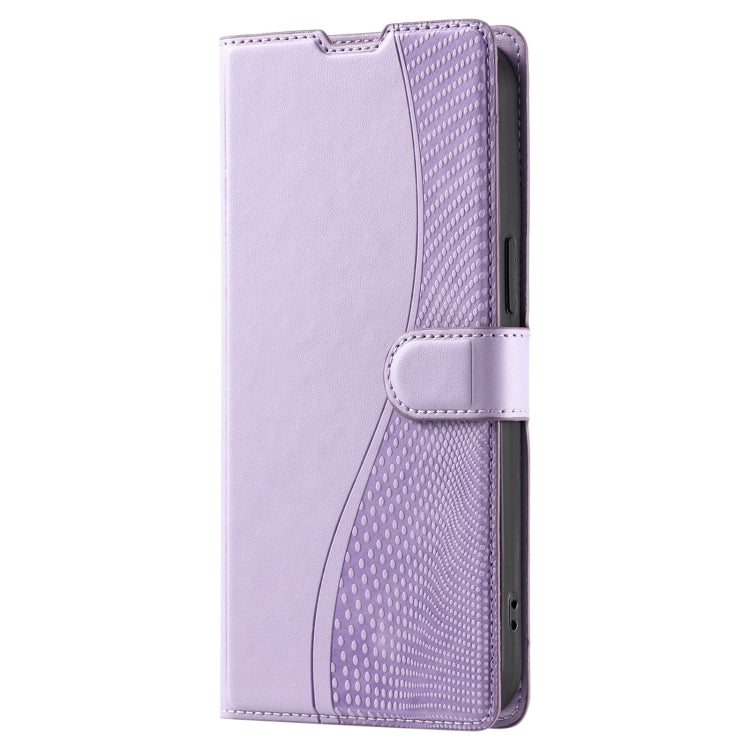 Funda de Cuero Ultrafina con Puntos para Sony Xperia 10 IV Voltage (Morado)