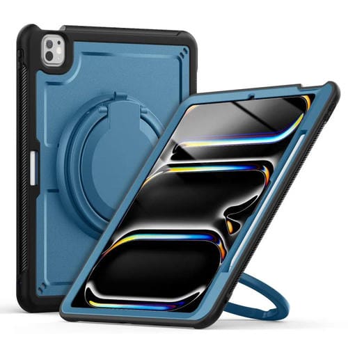 Funda Híbrida Tipo Panal con Asa y Correa para iPad Pro 13 (2024) (Azul Marino)