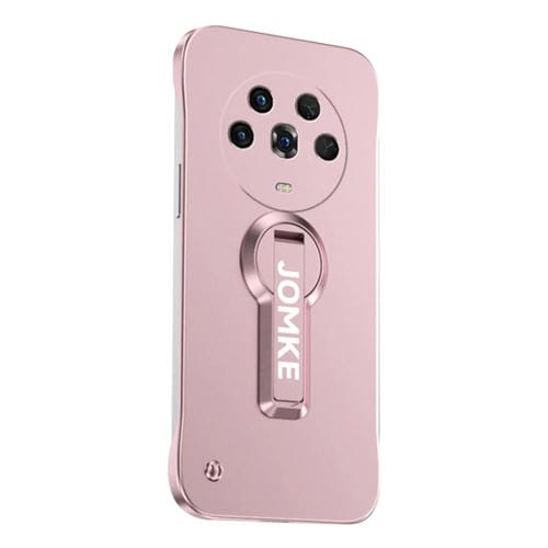 Estuche para Teléfono Honor Magic4 con Soporte Giratorio 360° y Barniz para Hornear (Rosa)