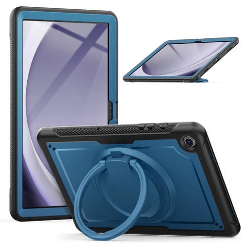 Funda híbrida para Tablet Samsung Galaxy Tab A9+ Honeycomb con asa y correa (Azul Marino)