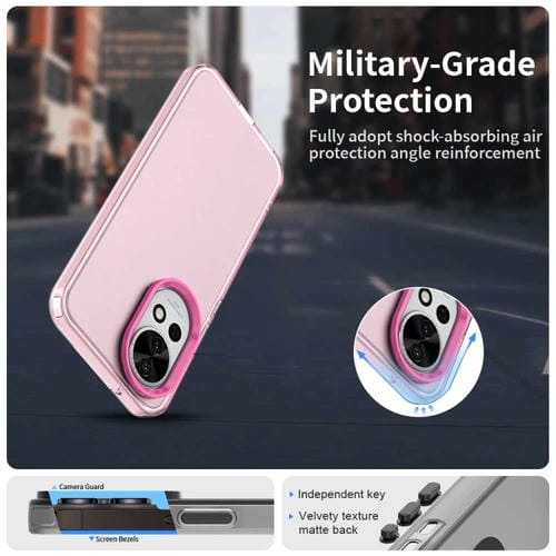 Funda Híbrida TPU para Huawei Nova 12 Candy PC a Prueba de Golpes (Roja)