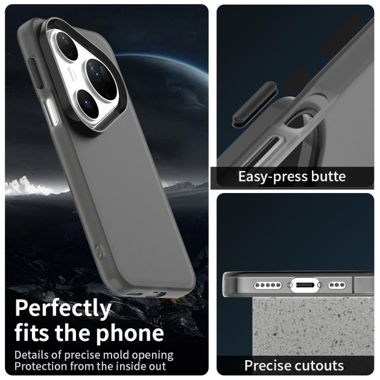 Funda híbrida de TPU y PC a prueba de golpes para Huawei Pura 80 Ultra Candy (negra)