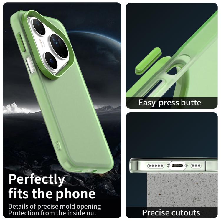 Funda híbrida de TPU y PC a prueba de golpes para Huawei Pura 80 Ultra Candy (verde)