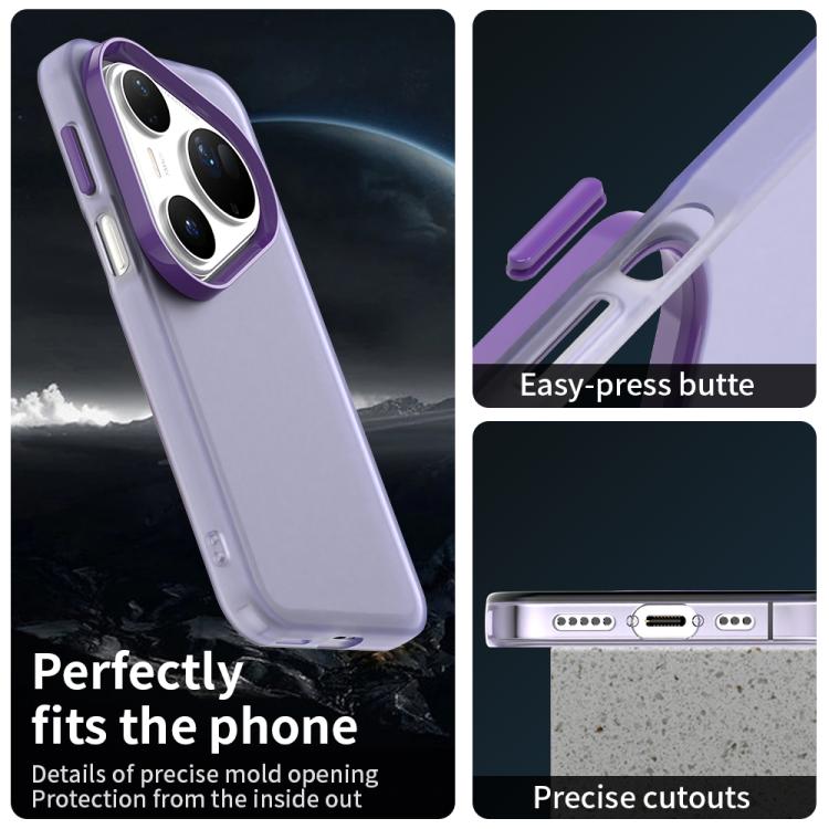 Funda híbrida de TPU a prueba de golpes para Huawei Pura 80 Ultra Candy (morado)