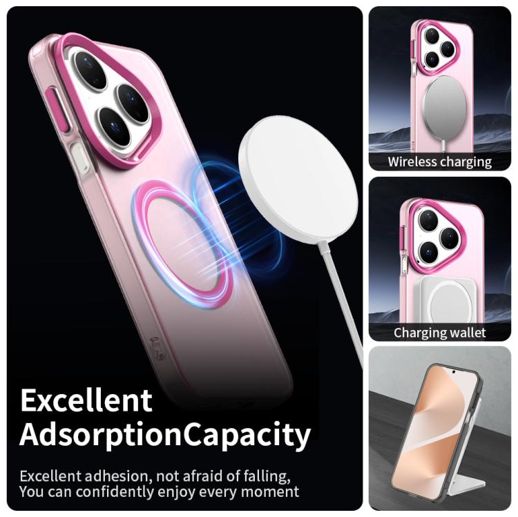 Funda híbrida de TPU y PC con Magsafe Candy para Huawei Pura 80 (roja)