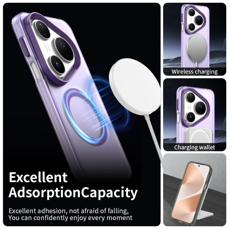 Funda híbrida de TPU y PC con diseño de Magsafe Candy para Huawei Pura 80 Pro (morada)