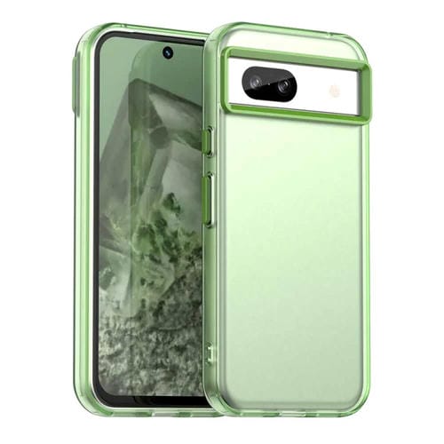 Funda híbrida TPU a prueba de golpes para Google Pixel 8A Candy PC (Verde)