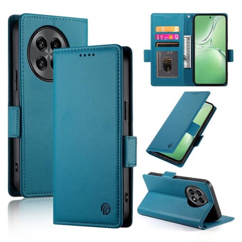 Funda de Cuero Esmerilado con Hebilla Lateral Magnética para OnePlus 13R / Ace 5 / Ace 5 Pro (Azul)