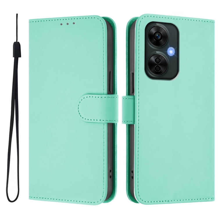 Funda de Cuero con Cordón para OnePlus Nord Ce 3 Lite 5G (Verde Menta)