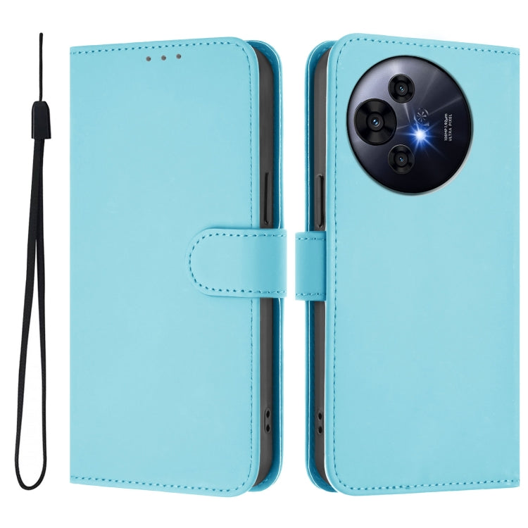 Funda de Cuero Nxtpaper para TCL 50 Pro con Textura de Piel y Cordón (Azul Cielo)