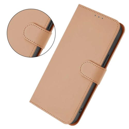 Funda de cuero con textura de piel y cordón para Infinix Smart 10 4G (color piel)