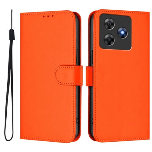 Funda de Piel Sintética con Cordón para Teléfono BlackView Wave 8C (Naranja)