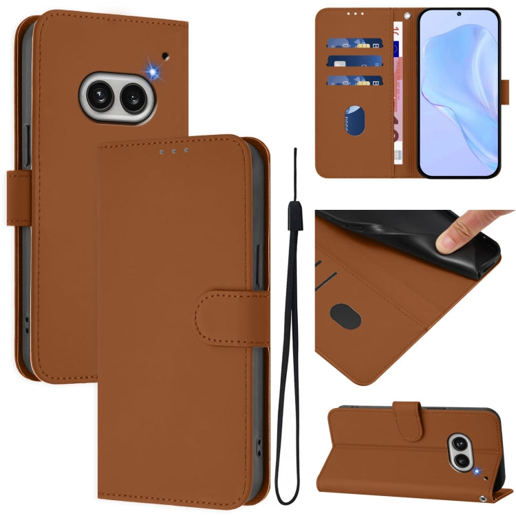 Funda de Piel con Cordón For Nothing Phone 2A Skin Feel (Marrón)