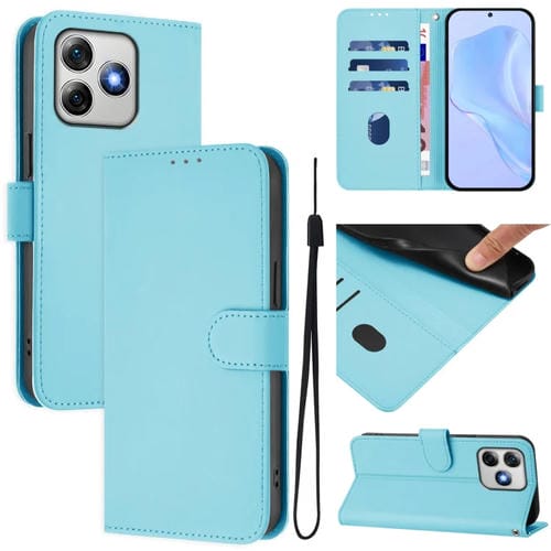 Funda Piel Sintética Ulefone Note 18 Ultra con Cordón (Azul Cielo)