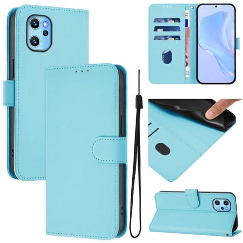 Funda Piel Sintética con Cordón Umidigi Power 7 Max Tacto Piel (Azul Cielo)