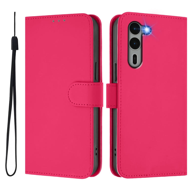 Funda de Piel Sintética con Cordón para Teléfono Fujitsu Arrows We2 Plus / F-51E-51E (Rosa)