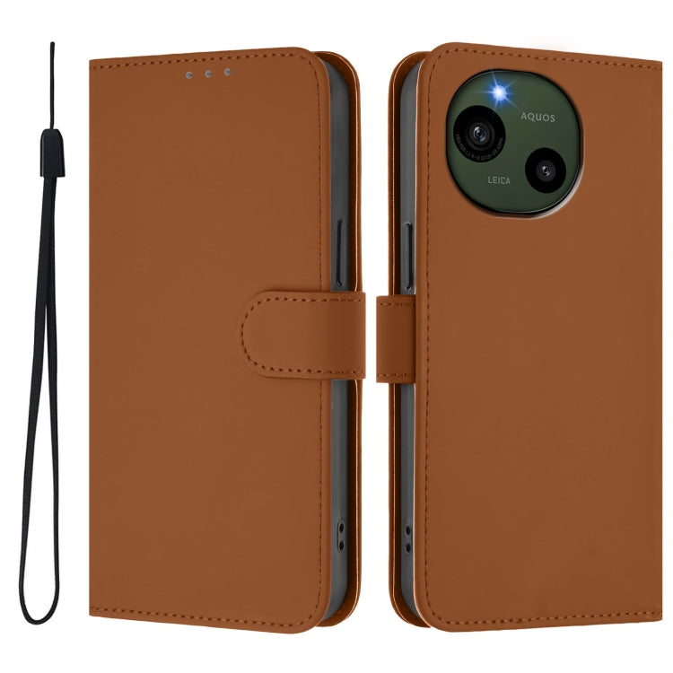 Funda de Piel Sintética con Cordón para Sharp Aquos R9/Sh-51E (Marrón)