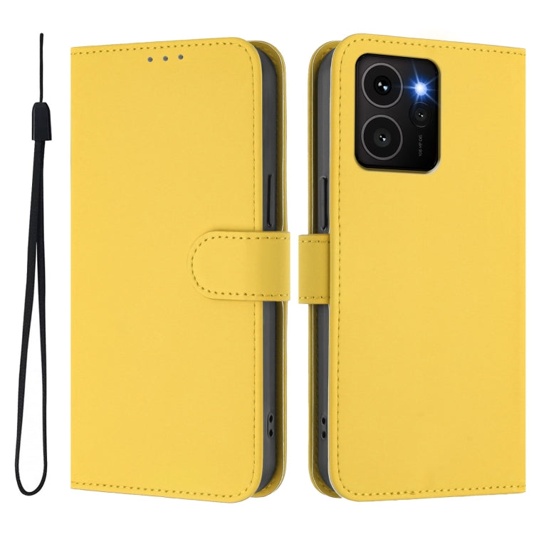 Funda de Cuero para Teléfono HMD Skyline Skin Feel con Cordón (Amarillo Limón)